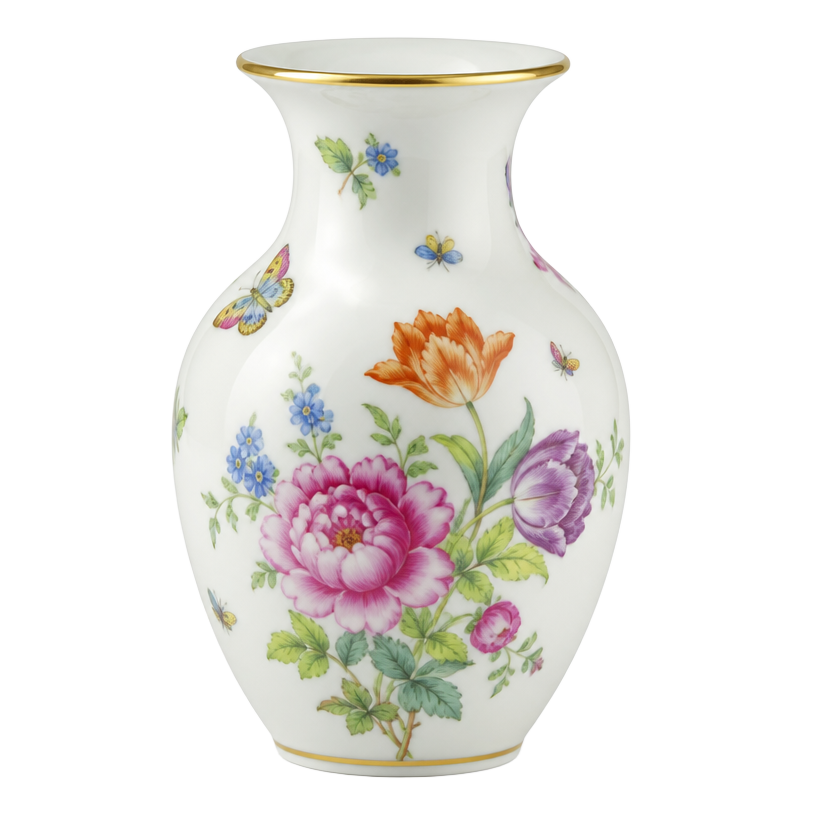 Kézzel festett antik porcelán váza