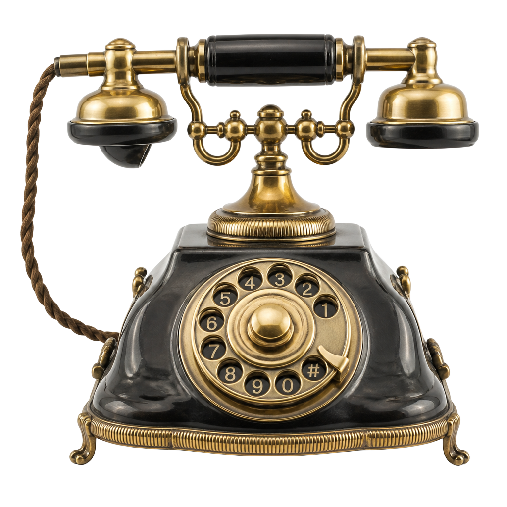 Antik régi vezetékes telefon